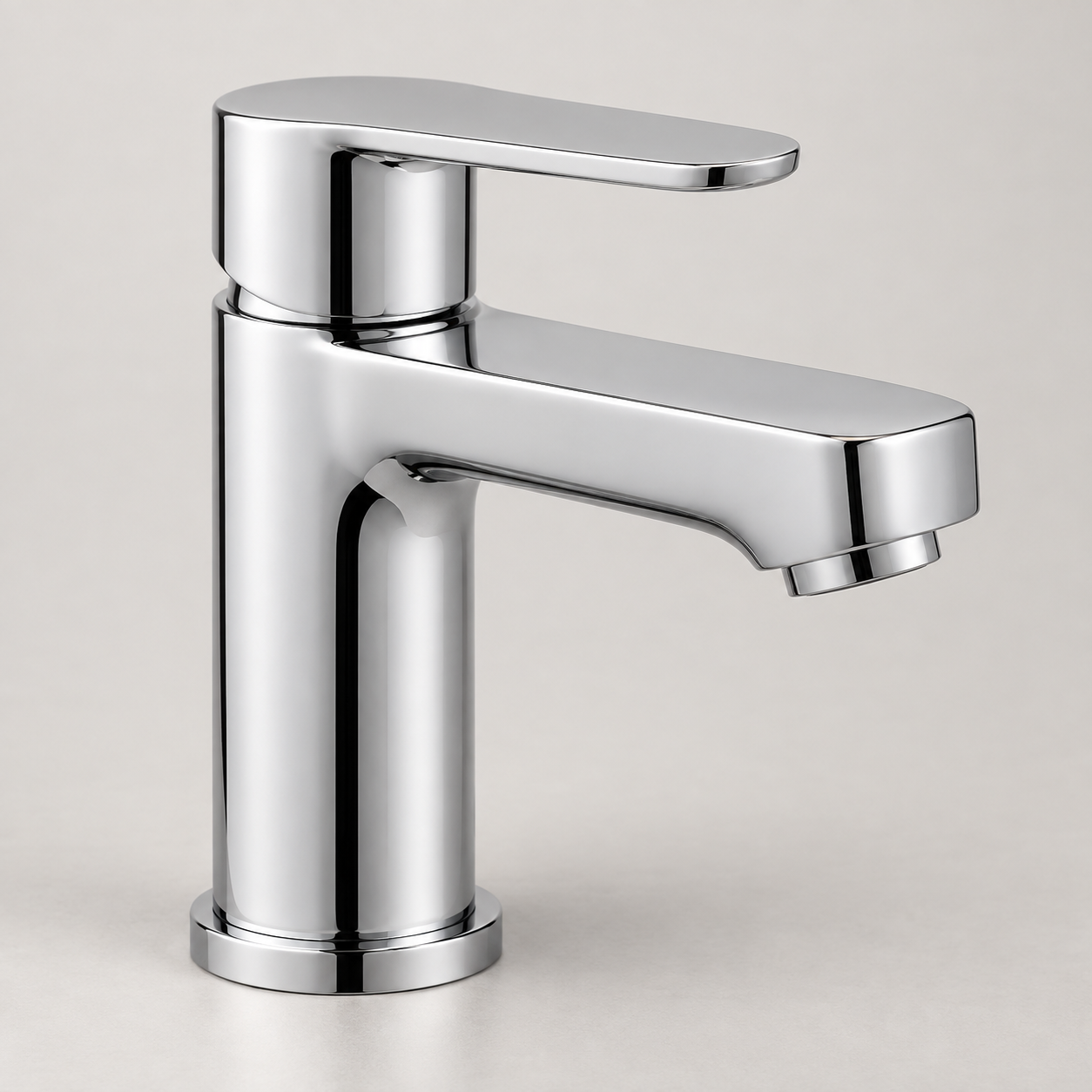 Chrome silver basin mixer tap